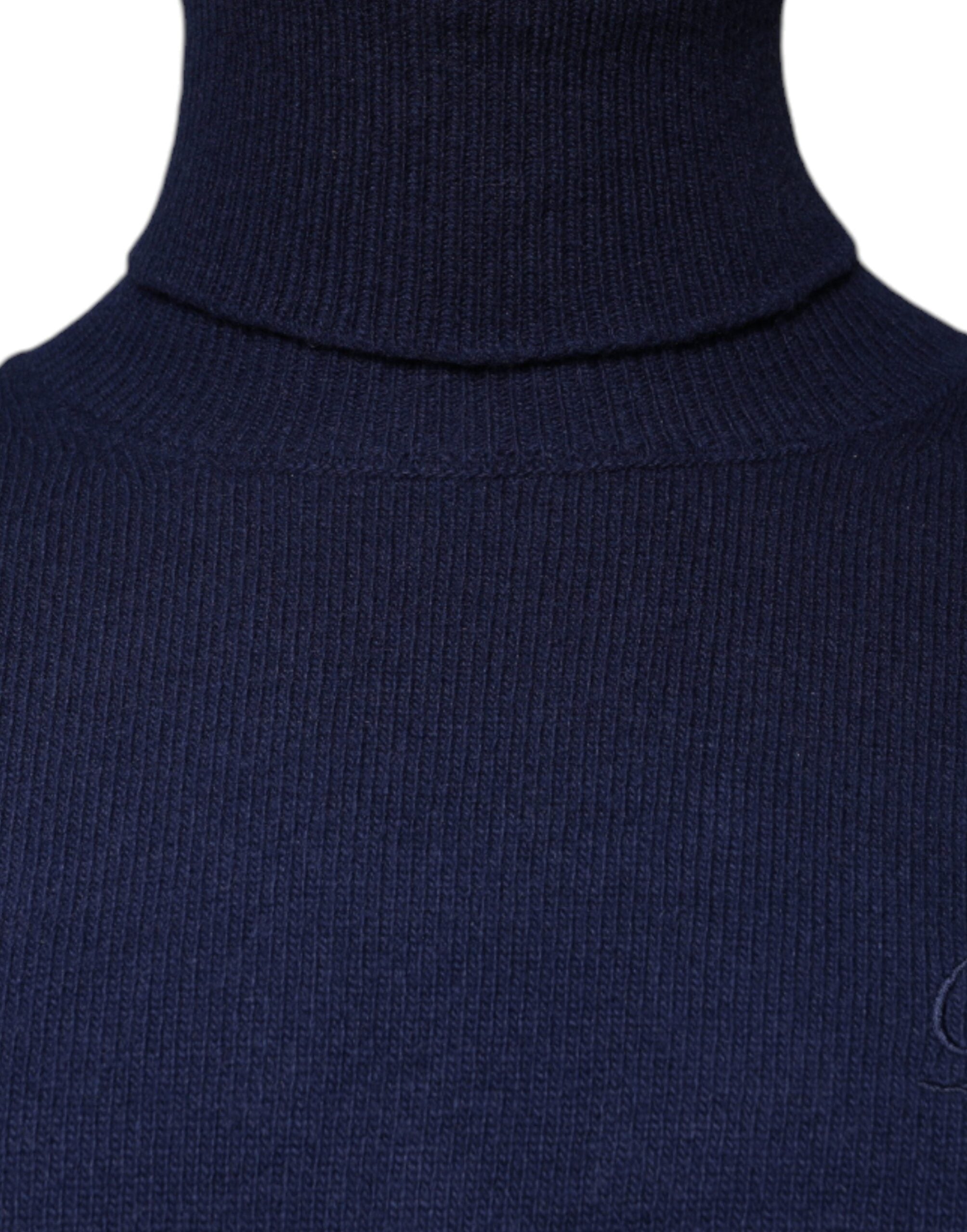Blauer Rollkragenpullover aus Wollstrick von Dolce &amp; Gabbana