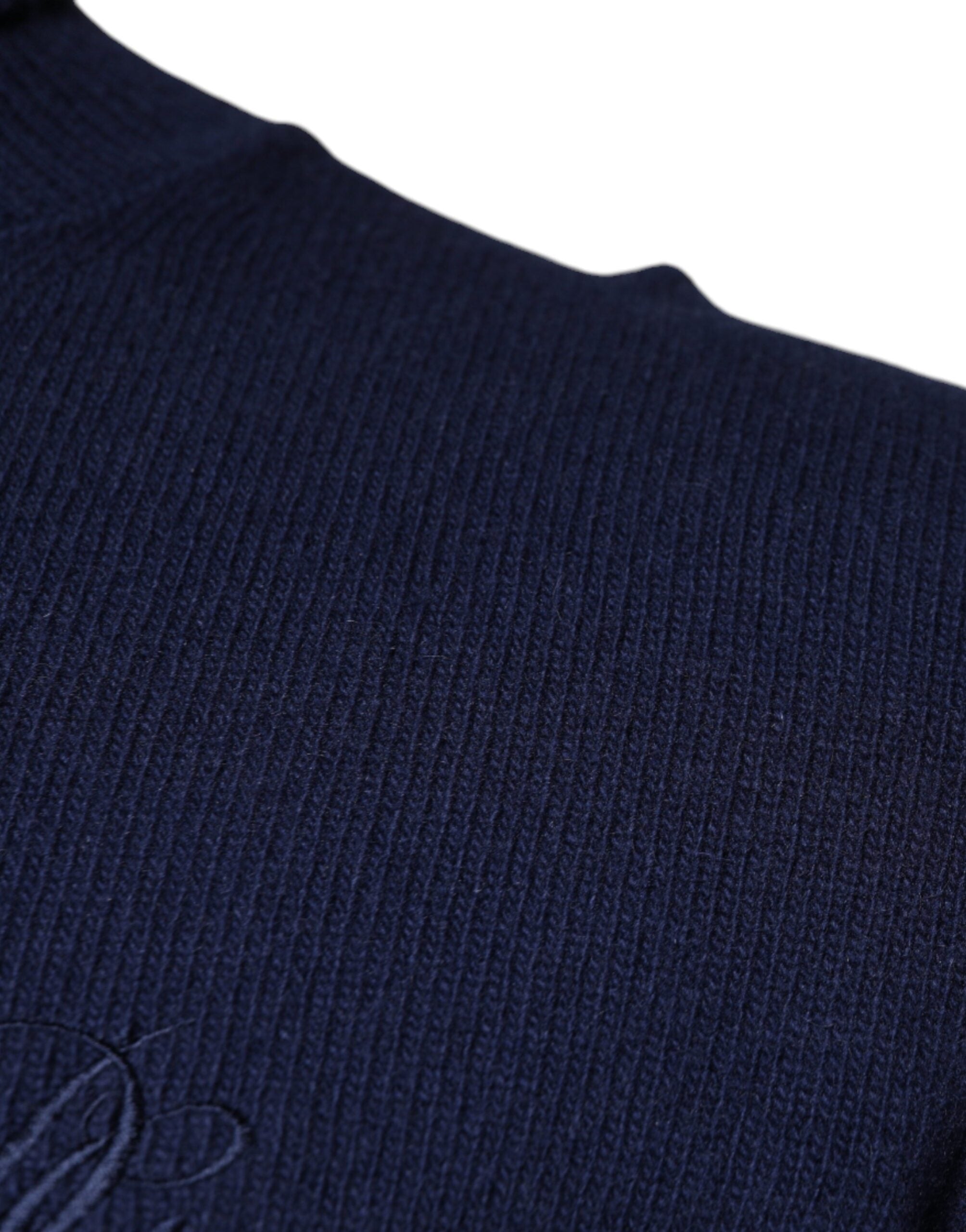Blauer Rollkragenpullover aus Wollstrick von Dolce &amp; Gabbana