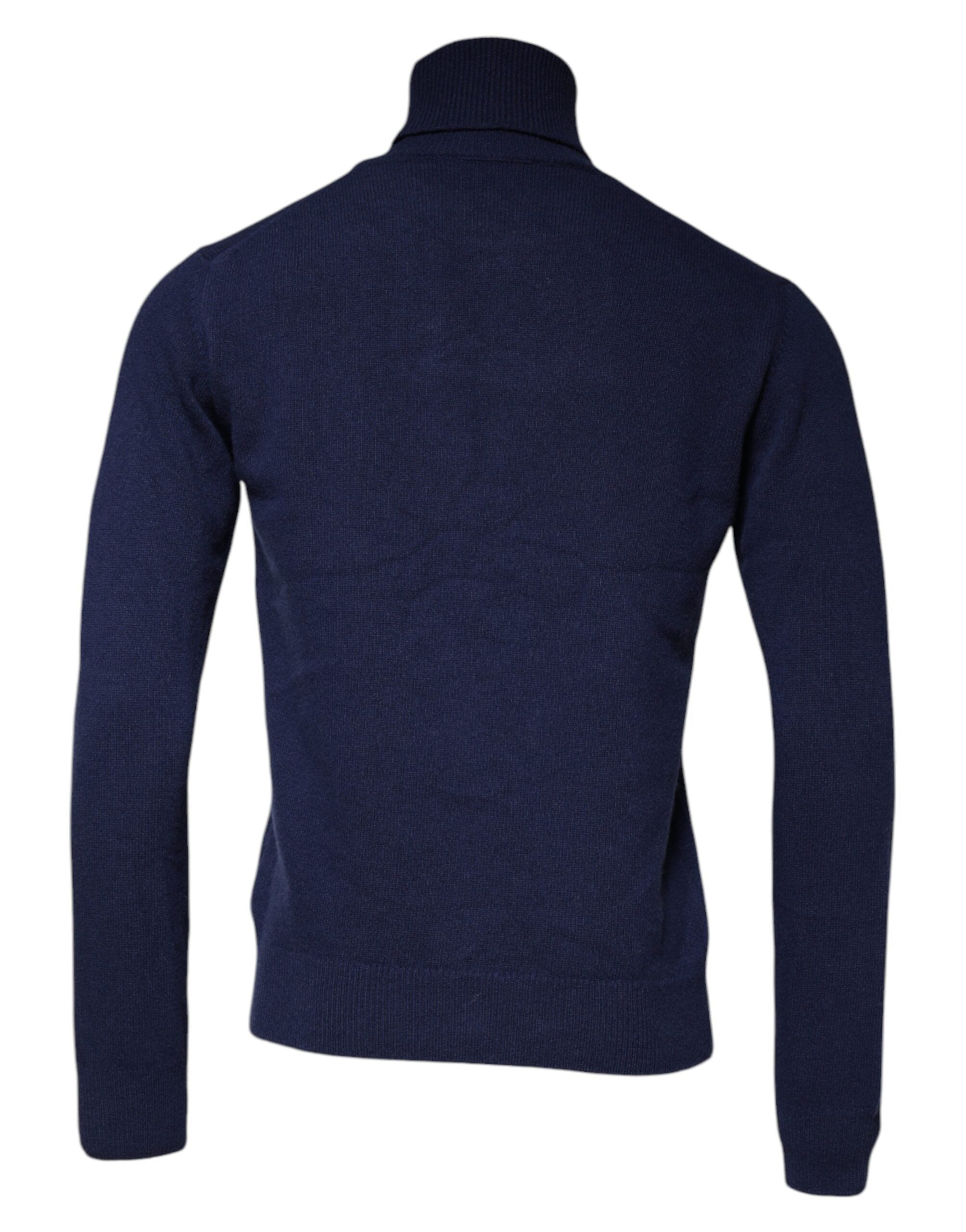 Blauer Rollkragenpullover aus Wollstrick von Dolce &amp; Gabbana