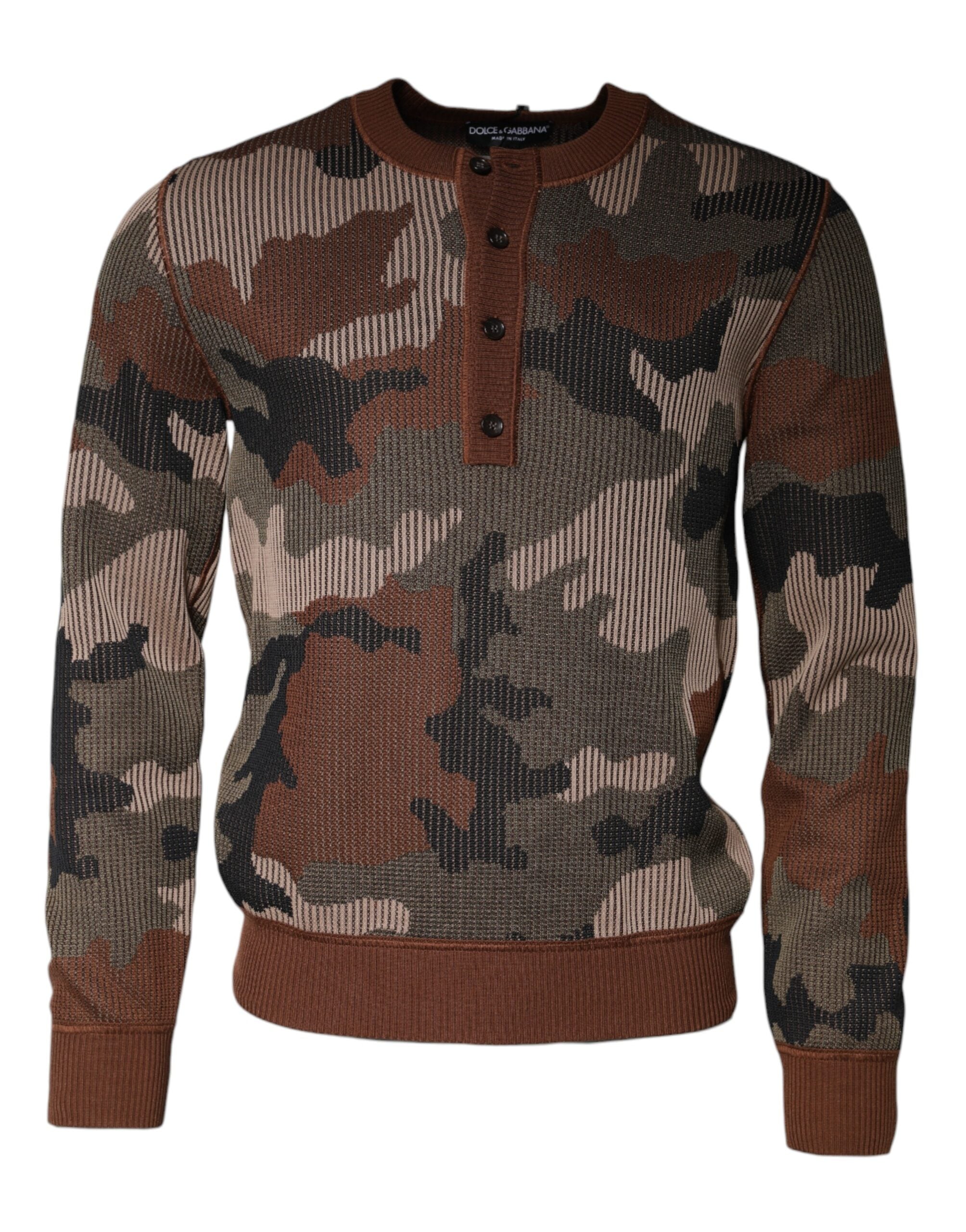 Dolce &amp; Gabbana Mehrfarbiger Camouflage-Pullover für Herren