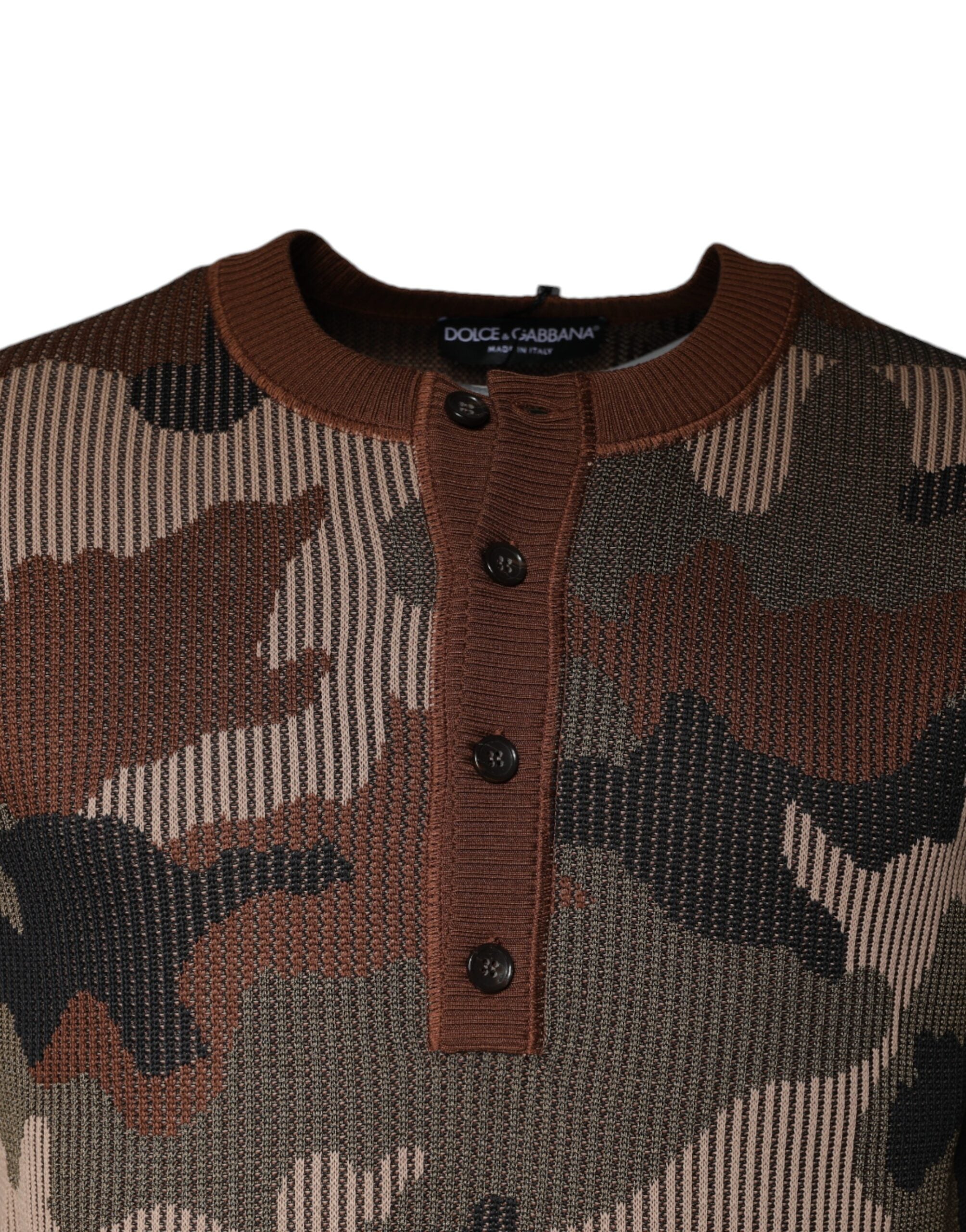 Dolce &amp; Gabbana Mehrfarbiger Camouflage-Pullover für Herren