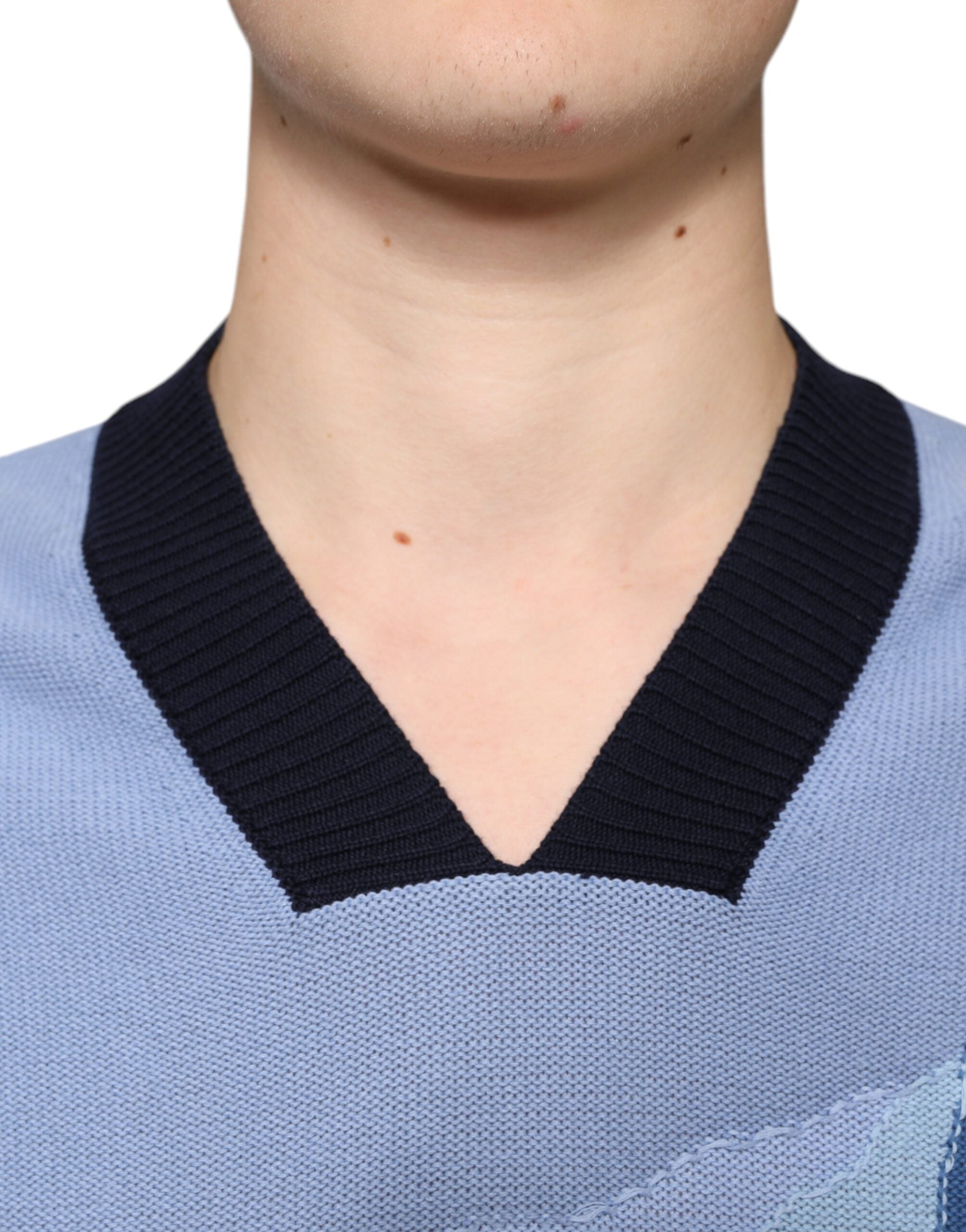 Ballantyne Mehrfarbiger Pullover mit langen Ärmeln und V-Ausschnitt