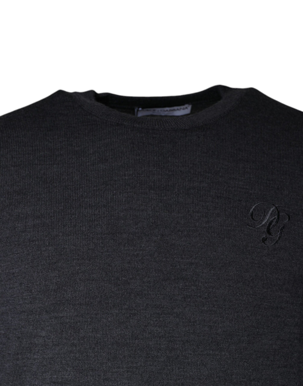 Dolce &amp; Gabbana Pullover mit Rundhalsausschnitt, Dunkelgrau