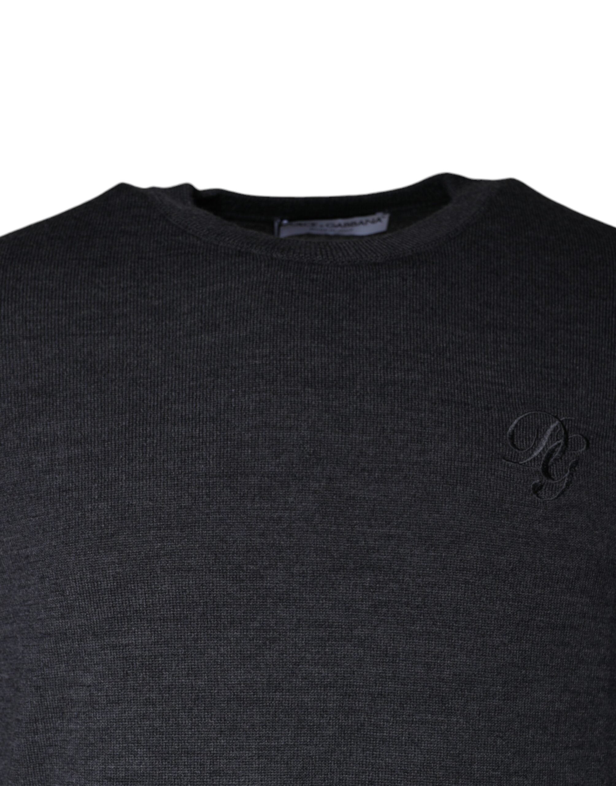 Dolce &amp; Gabbana Pullover mit Rundhalsausschnitt, Dunkelgrau
