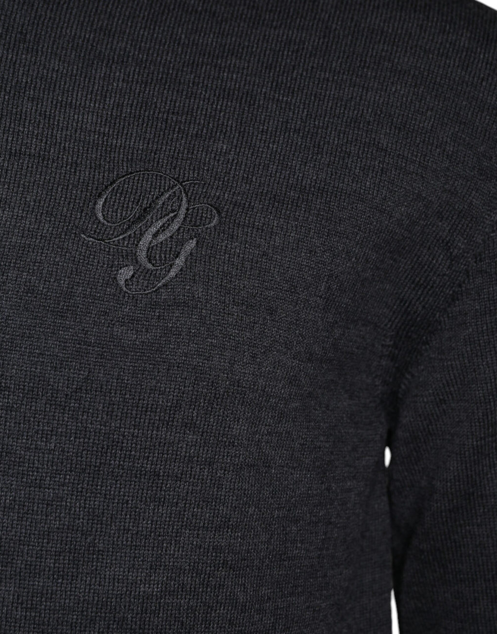 Dolce &amp; Gabbana Pullover mit Rundhalsausschnitt, Dunkelgrau