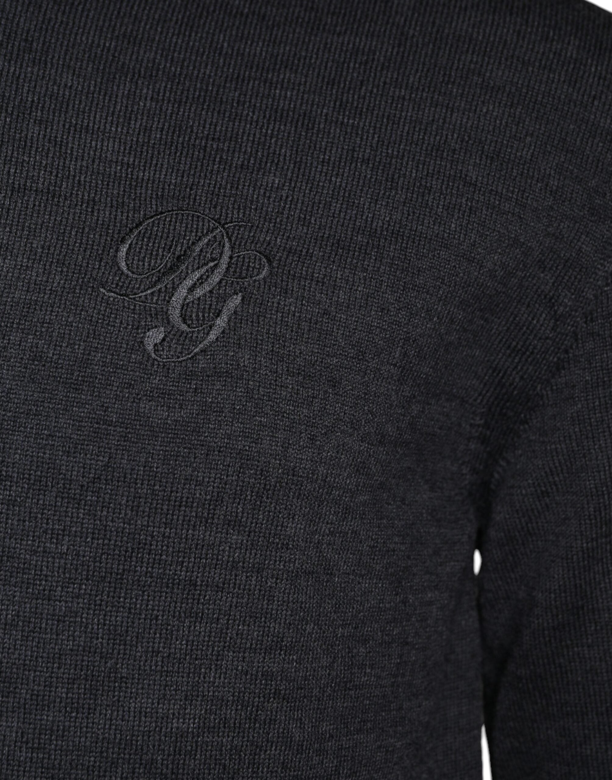Dolce &amp; Gabbana Pullover mit Rundhalsausschnitt, Dunkelgrau