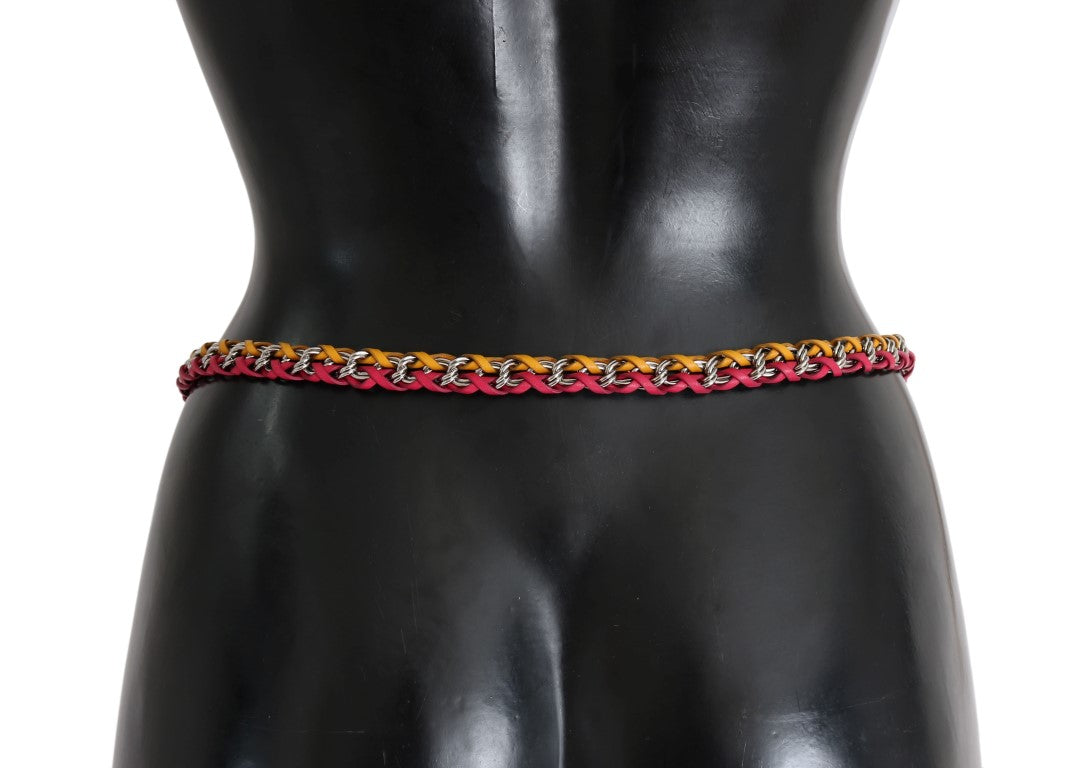 Dolce &amp; Gabbana Eleganter mehrfarbiger Gürtel mit Kristallverzierung