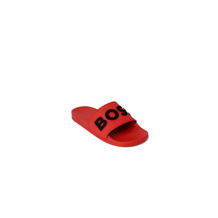 Hugo Boss – Rote Polyethylen-Sandale