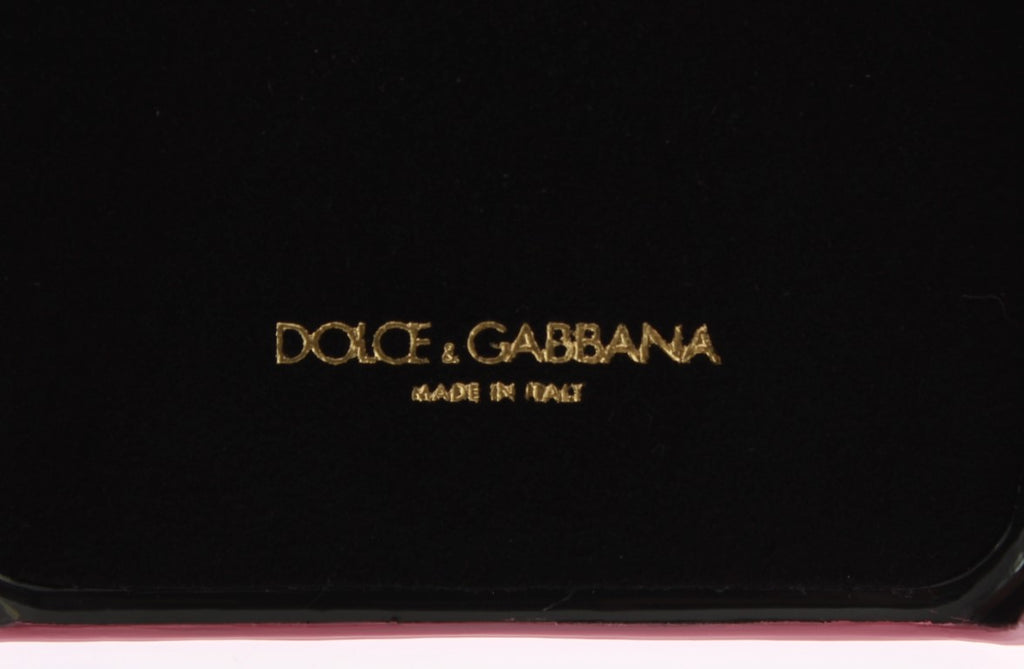Dolce &amp; Gabbana – Schicke Handyhülle aus rosa Leder mit Herzverzierung