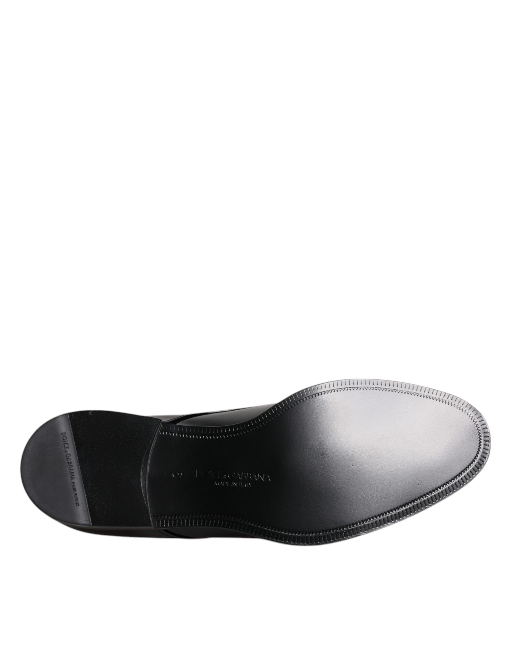 Dolce &amp; Gabbana – Derby-Schuhe aus schwarzem Lackleder für formelle Anlässe