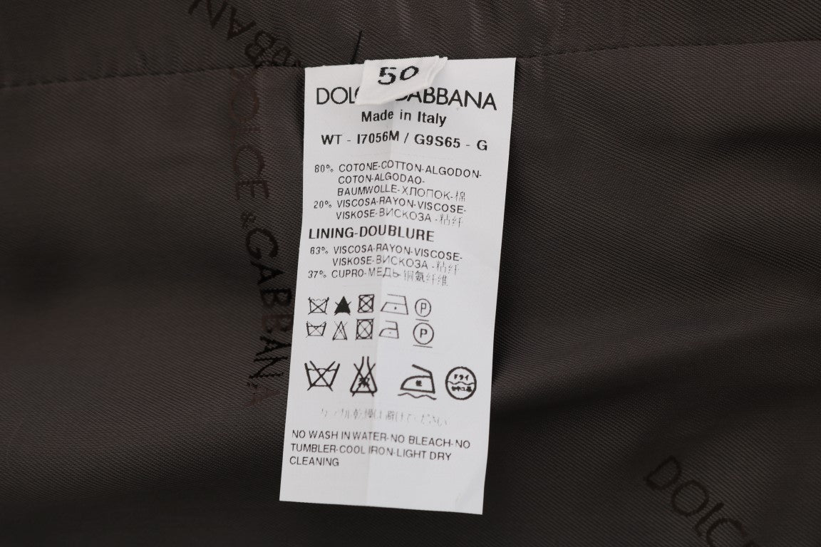 Dolce &amp; Gabbana Elegante gestreifte graue Weste
