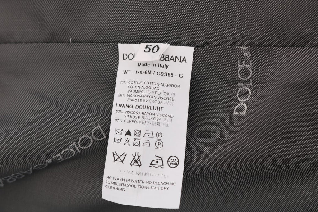 Dolce &amp; Gabbana Elegante gestreifte graue Weste