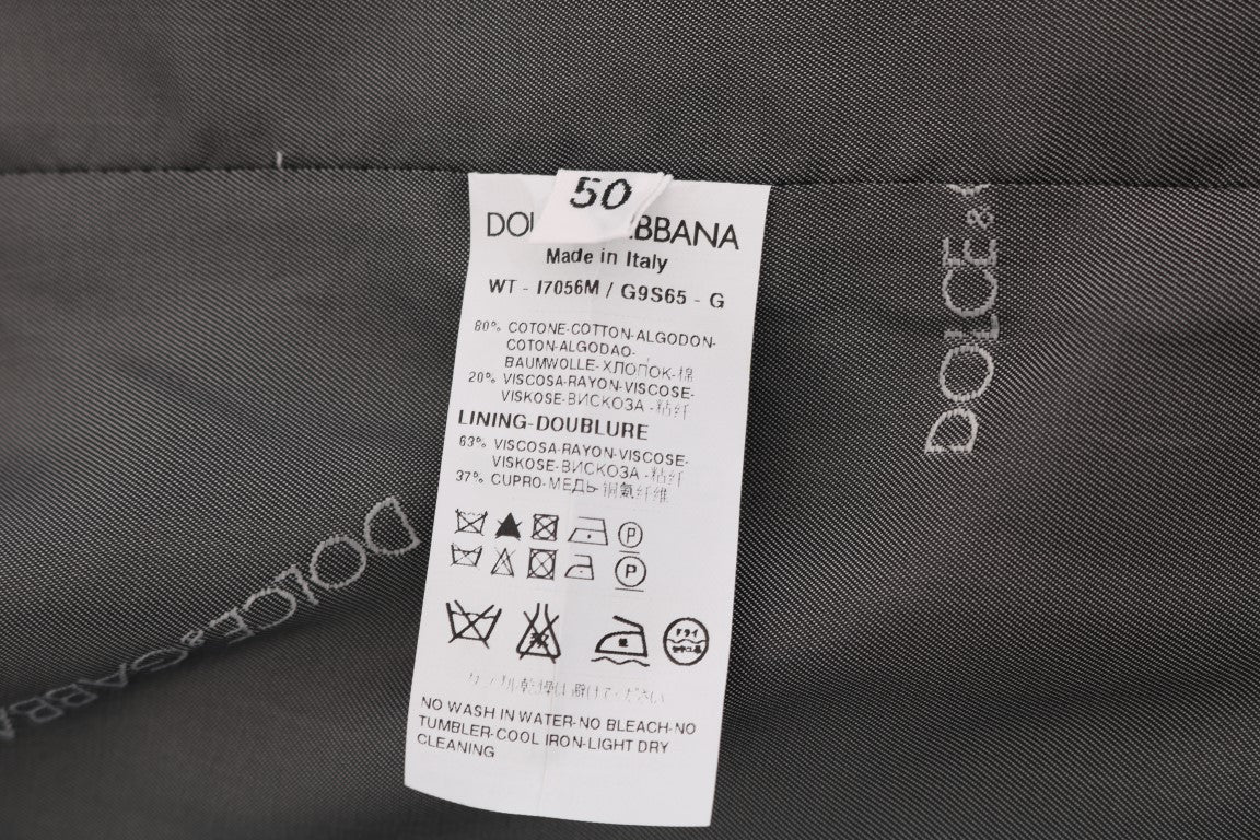 Dolce &amp; Gabbana Elegante gestreifte graue Weste