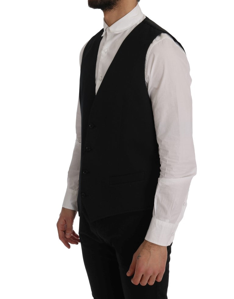 Dolce &amp; Gabbana – Elegante, einreihige Weste in Schwarz