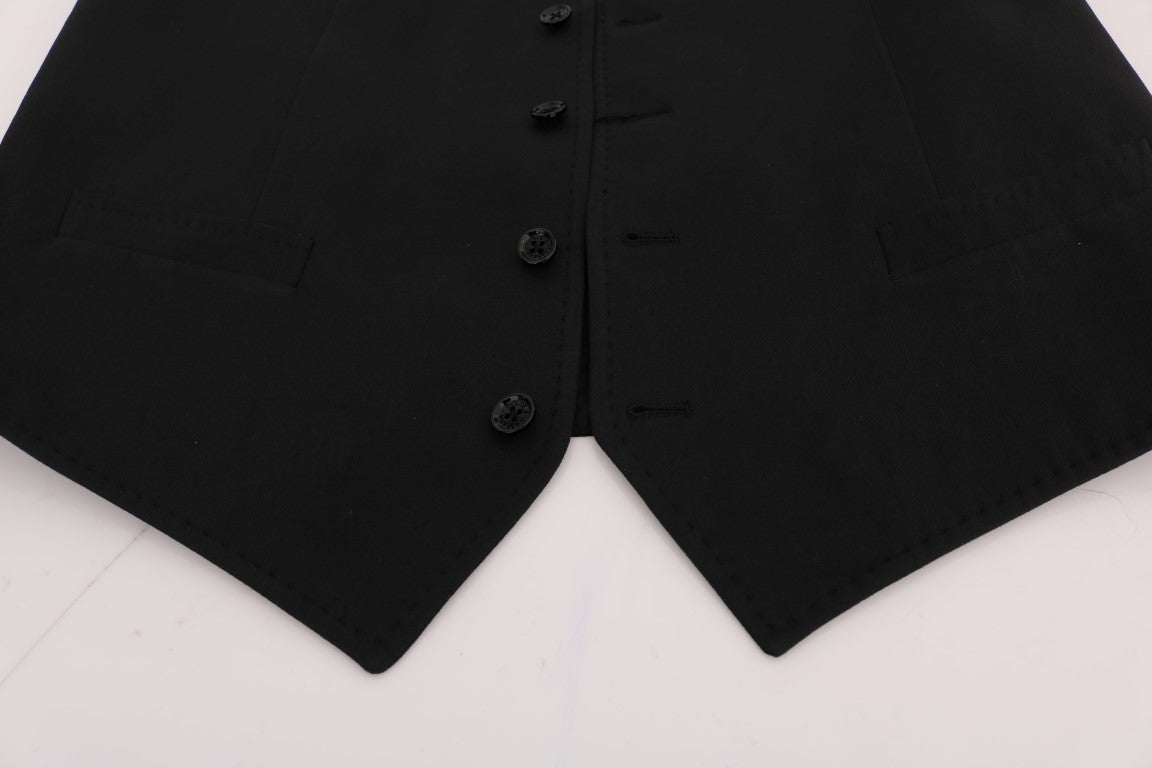 Dolce &amp; Gabbana – Elegante, einreihige Weste in Schwarz