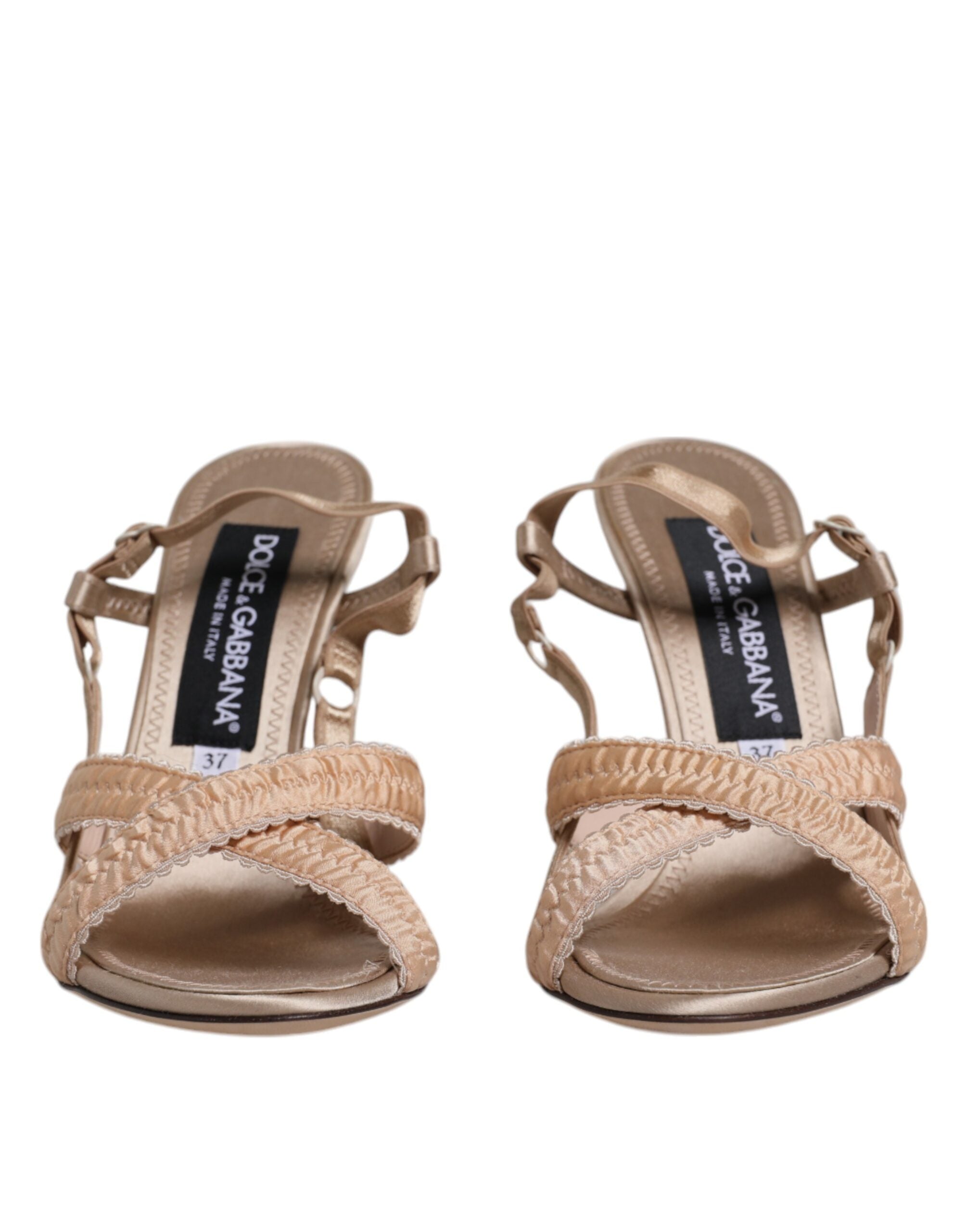 Dolce &amp; Gabbana Beige Keira Slingback-Sandalen