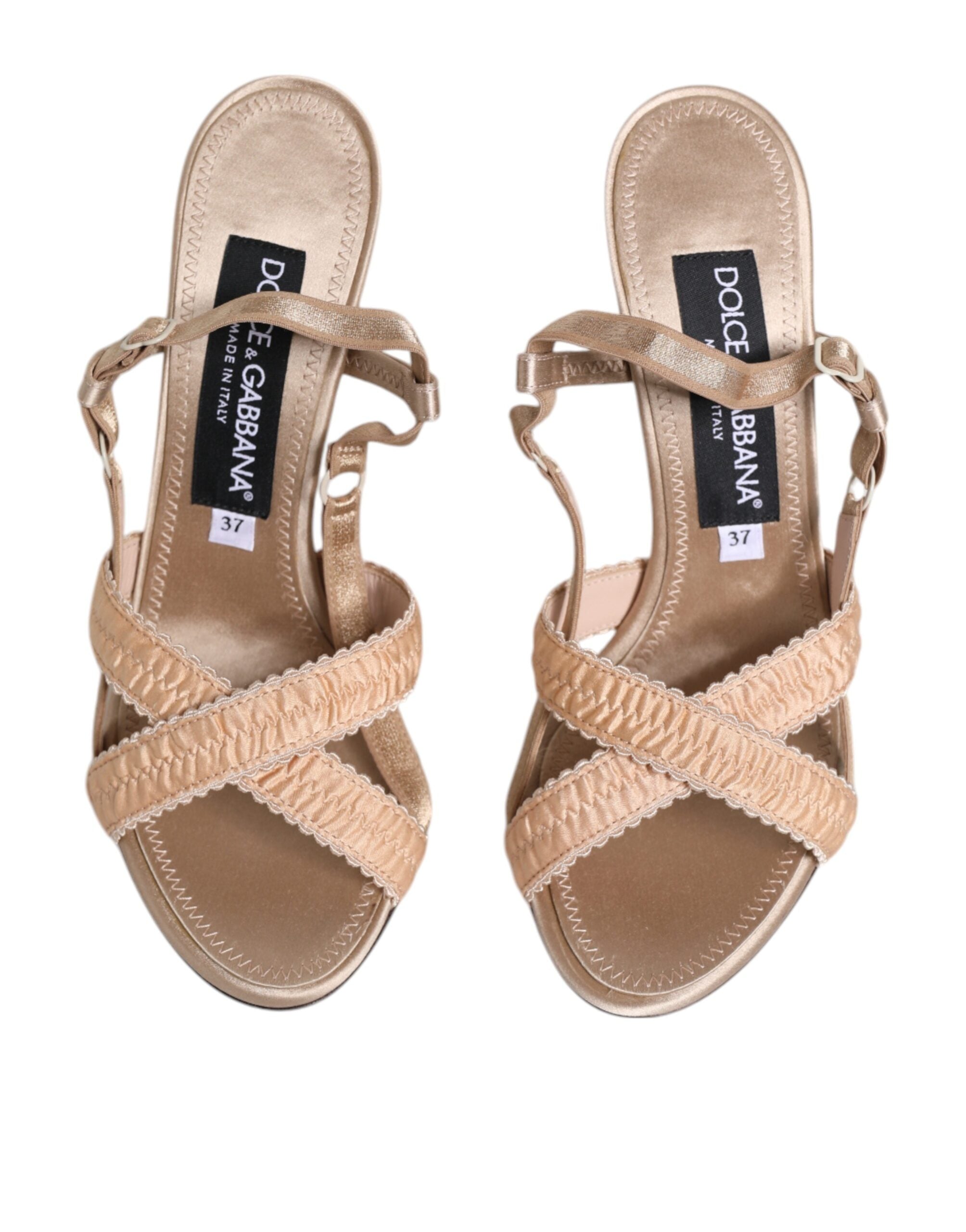 Dolce &amp; Gabbana Beige Keira Slingback-Sandalen