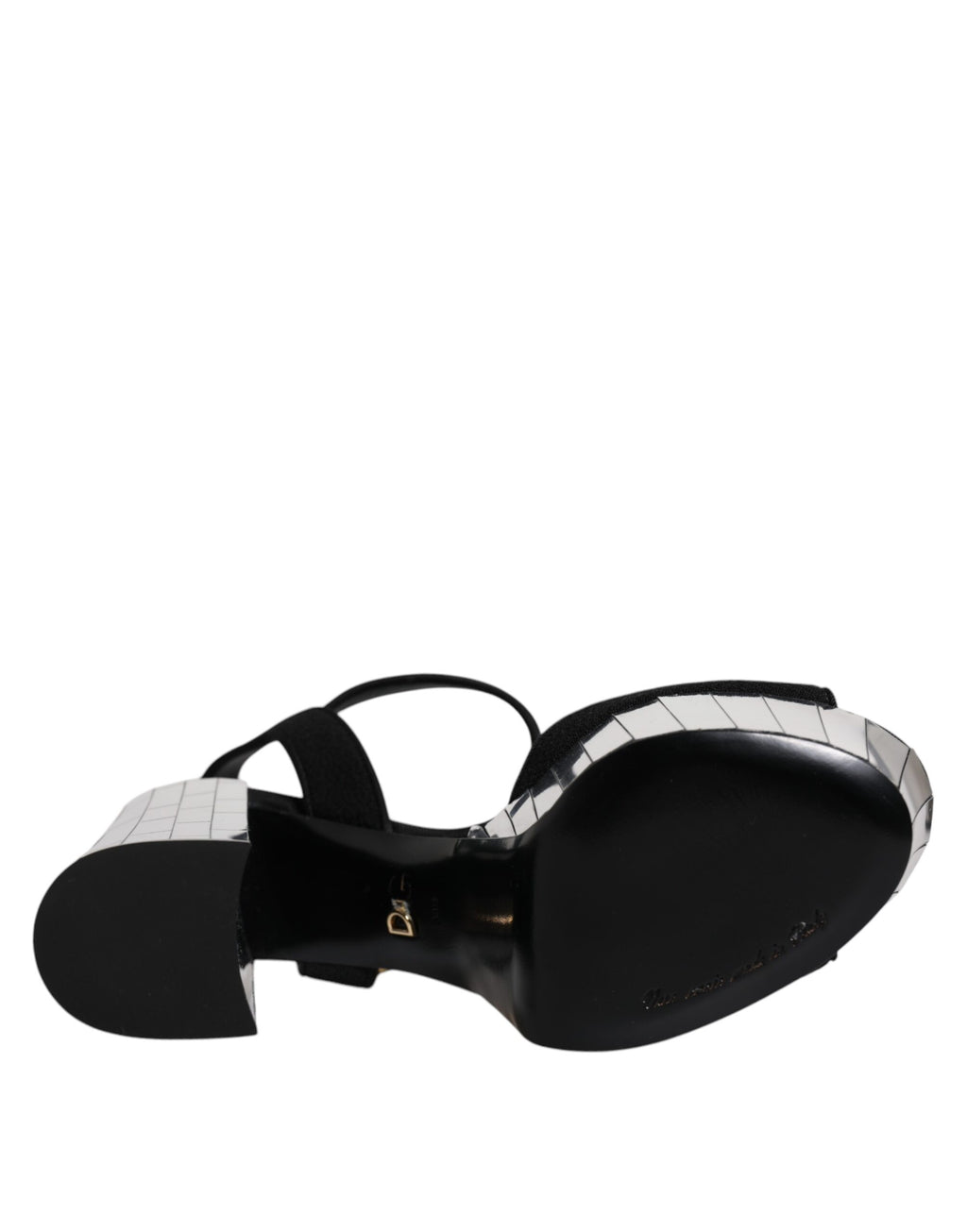 Dolce &amp; Gabbana Schwarze Spiegel-Plateau-Sandalen
