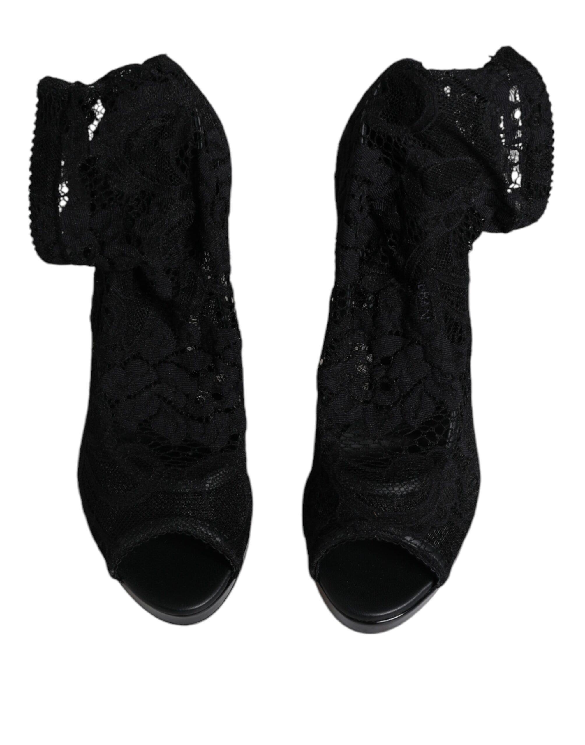 Dolce &amp; Gabbana – Schwarze Taormina-Stiefel mit Stretch-Spitze