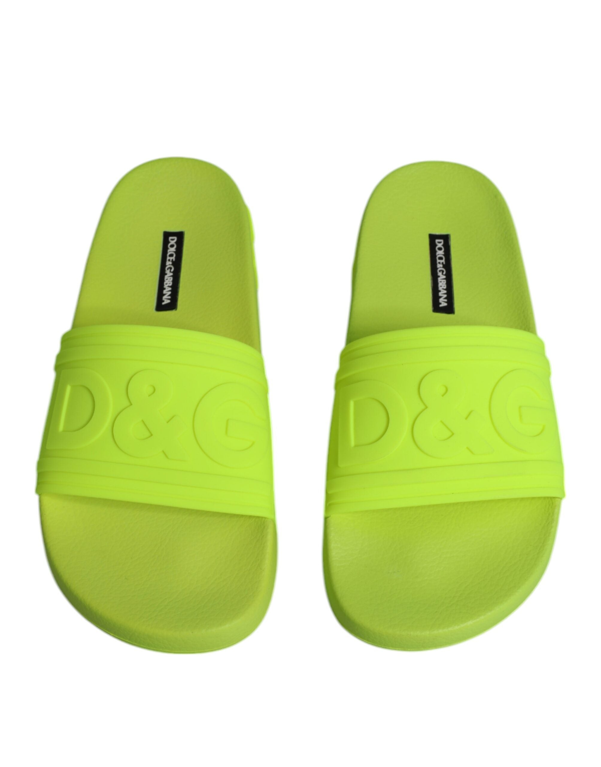 Dolce &amp; Gabbana Grüne Gummi-Sandalen, Strandschuhe
