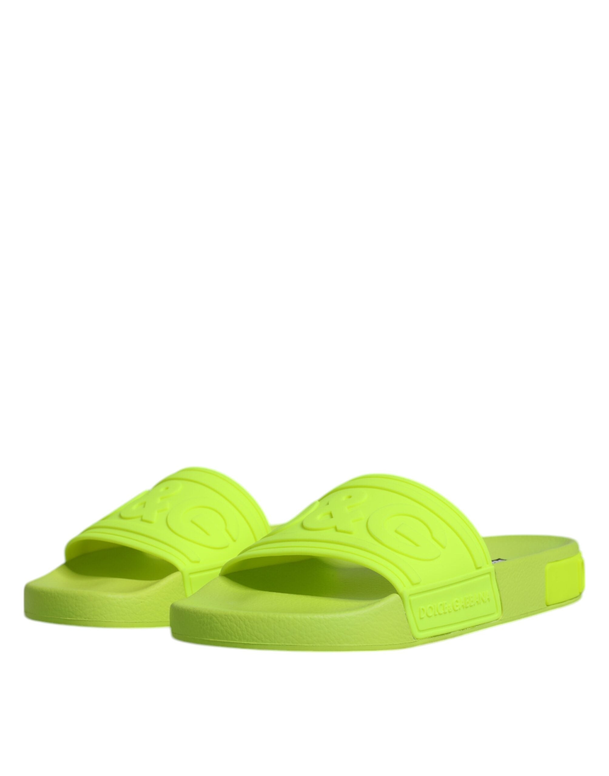 Dolce &amp; Gabbana Grüne Gummi-Sandalen, Strandschuhe