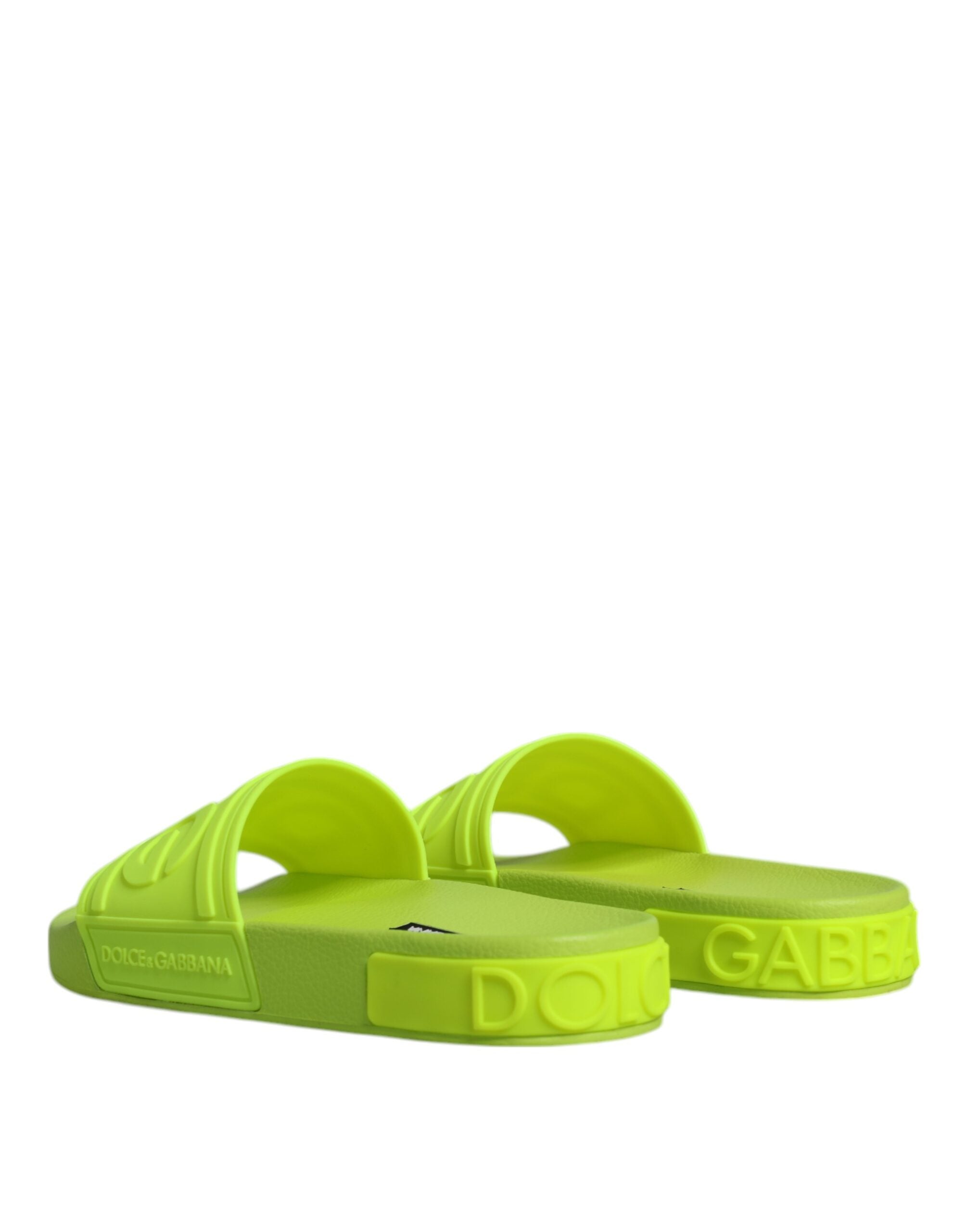 Dolce &amp; Gabbana Grüne Gummi-Sandalen, Strandschuhe