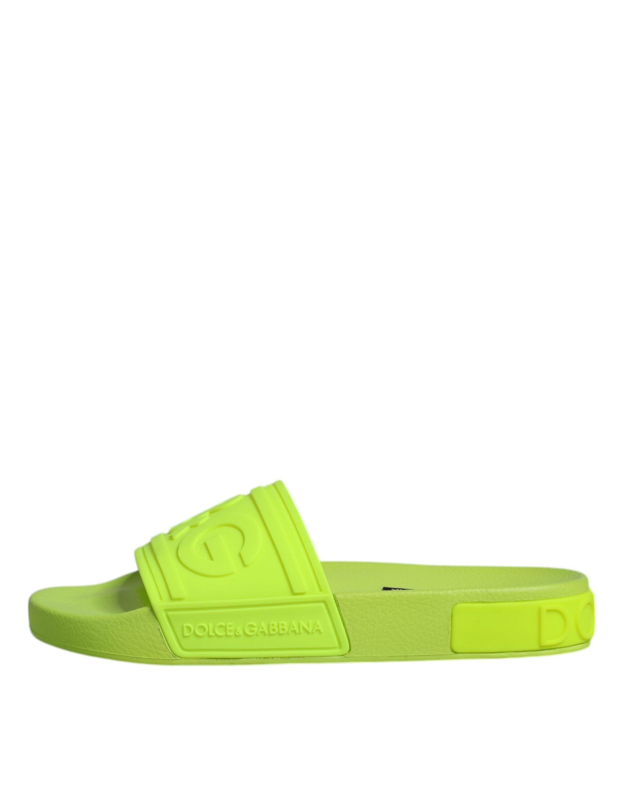 Dolce &amp; Gabbana Grüne Gummi-Sandalen, Strandschuhe