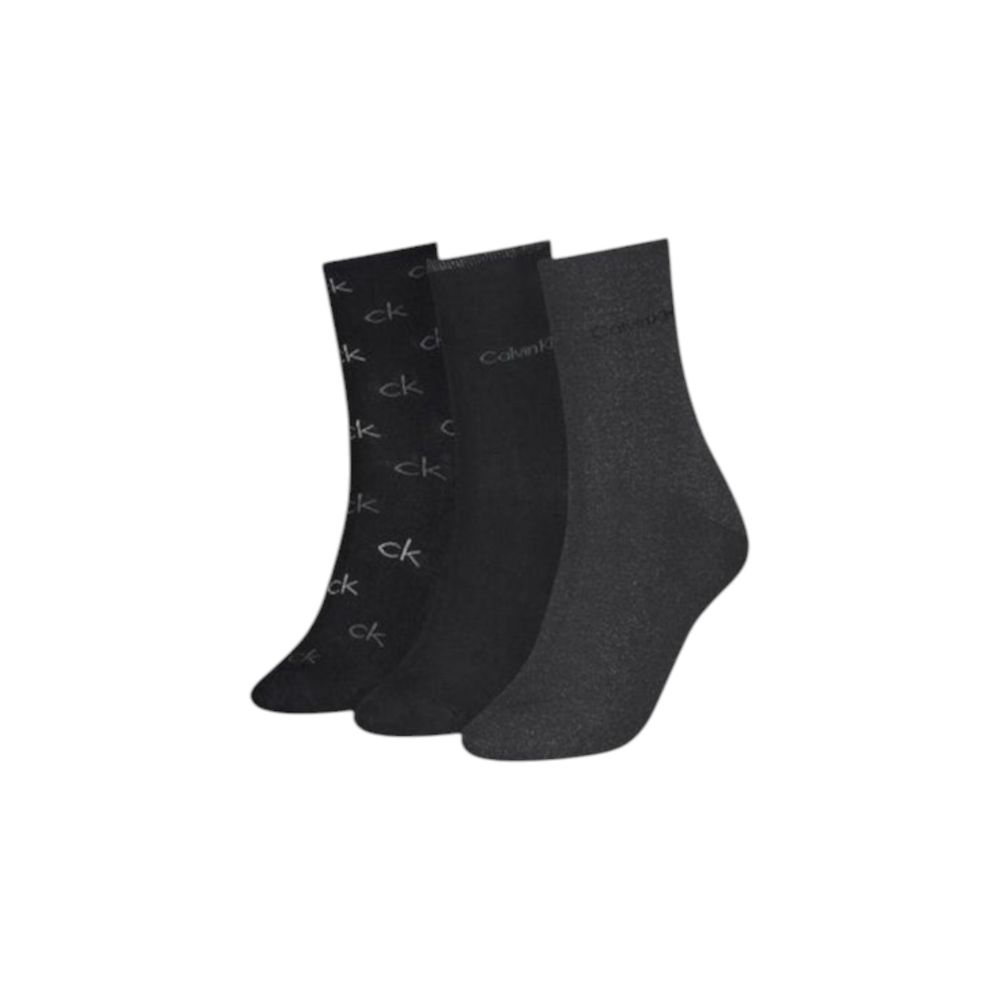 Calvin Klein – Schwarze Strumpfhose und Socken aus Baumwolle