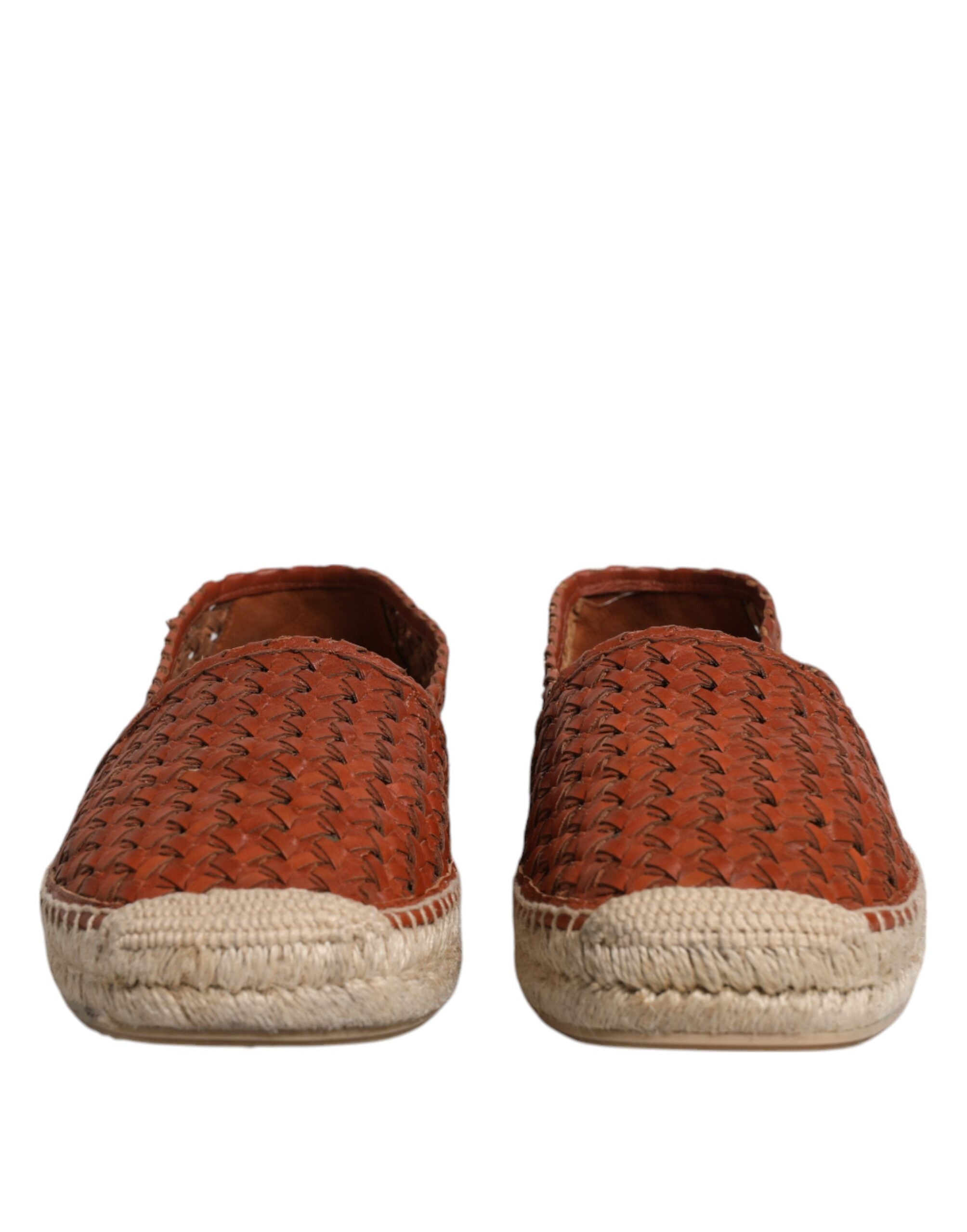 Dolce &amp; Gabbana Espadrilles aus gewebtem Leder in Kastanienbraun für Herren