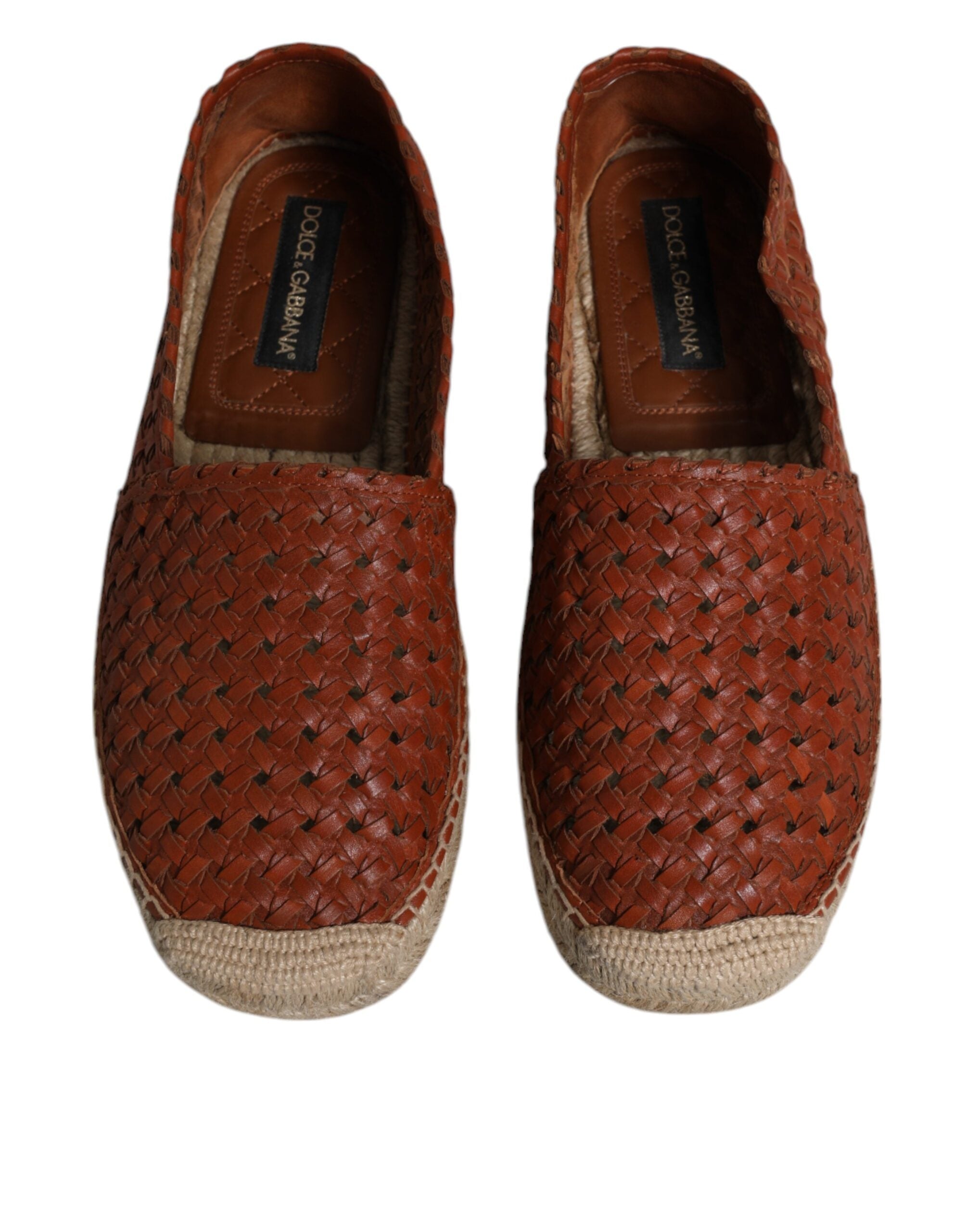 Dolce &amp; Gabbana Espadrilles aus gewebtem Leder in Kastanienbraun für Herren