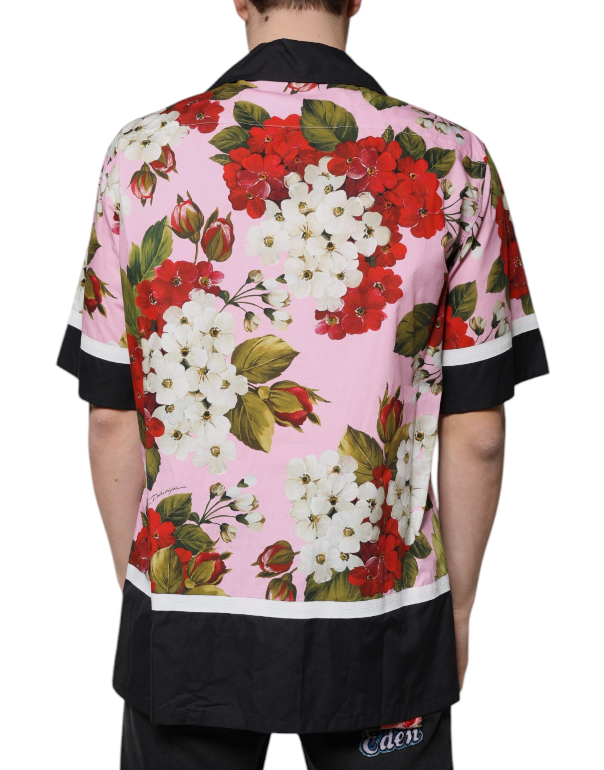 Dolce &amp; Gabbana Freizeithemd mit mehrfarbigem Blumenmuster und Button-Down-Kragen