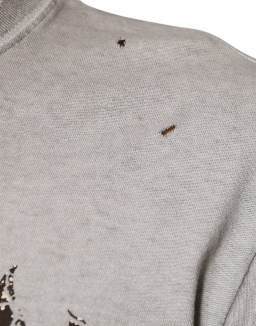 Dolce &amp; Gabbana Grau bedruckter Pullover aus Baumwolle mit Rundhalsausschnitt