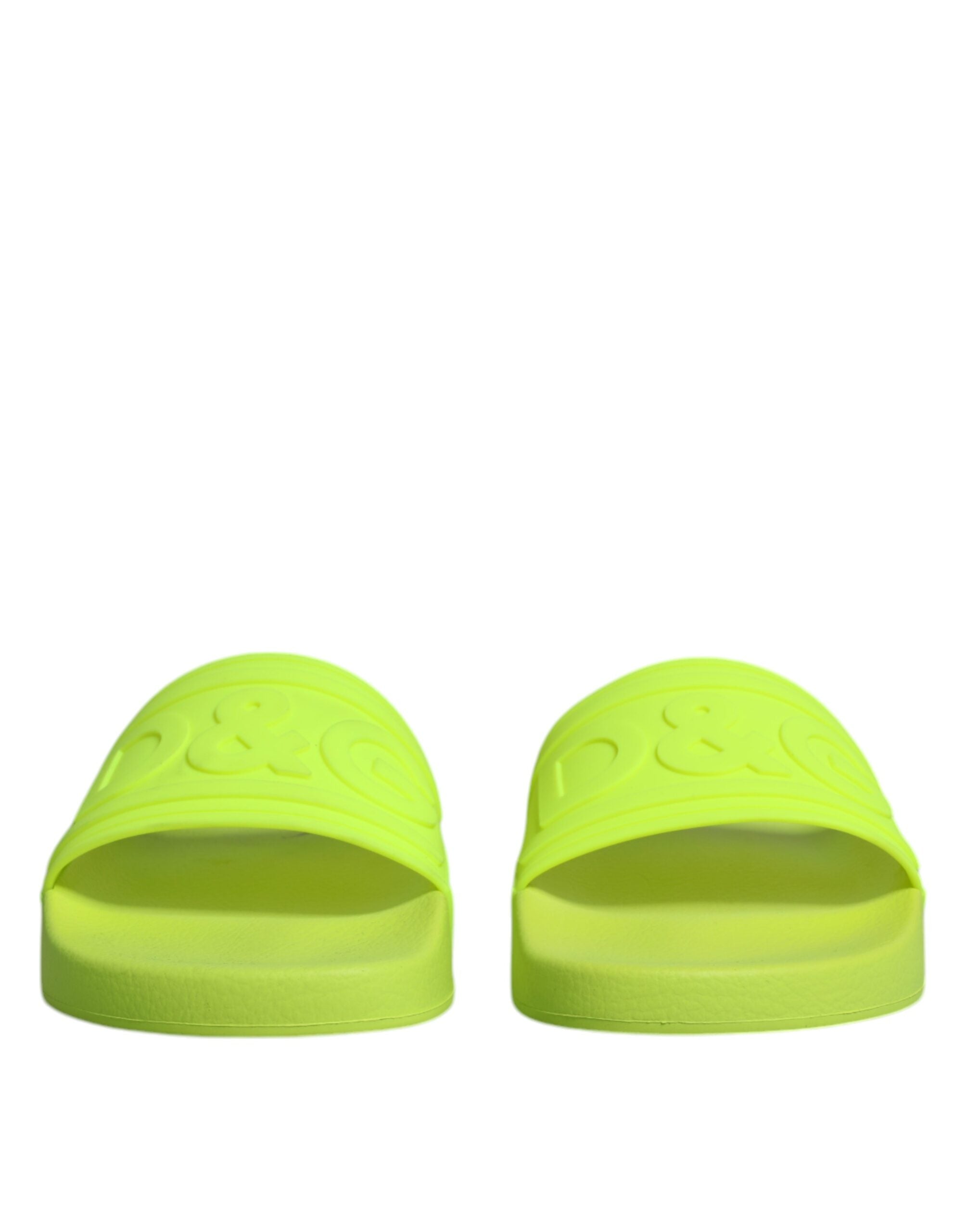 Dolce &amp; Gabbana Grüne Gummi-Sandalen, Strandschuhe