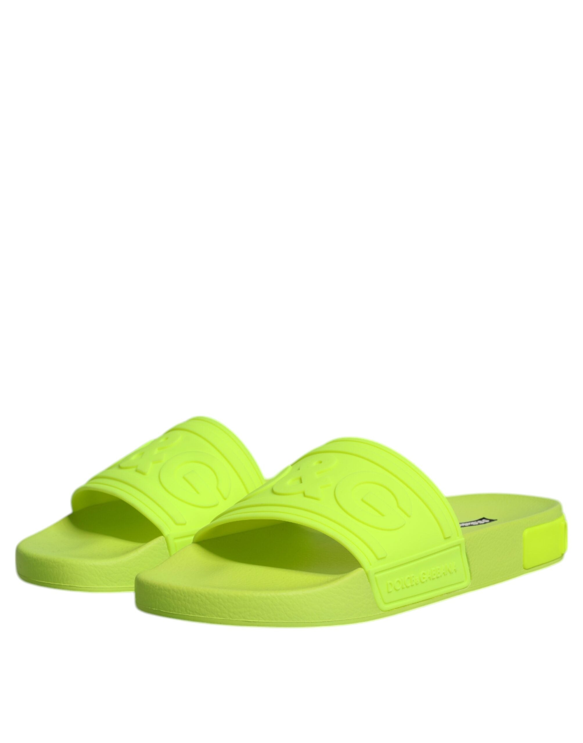 Dolce &amp; Gabbana Grüne Gummi-Sandalen, Strandschuhe