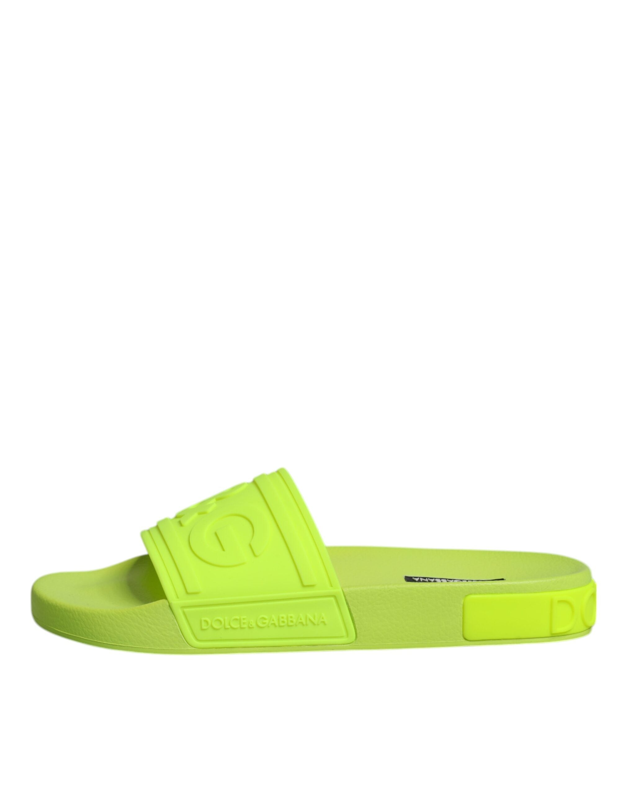 Dolce &amp; Gabbana Grüne Gummi-Sandalen, Strandschuhe
