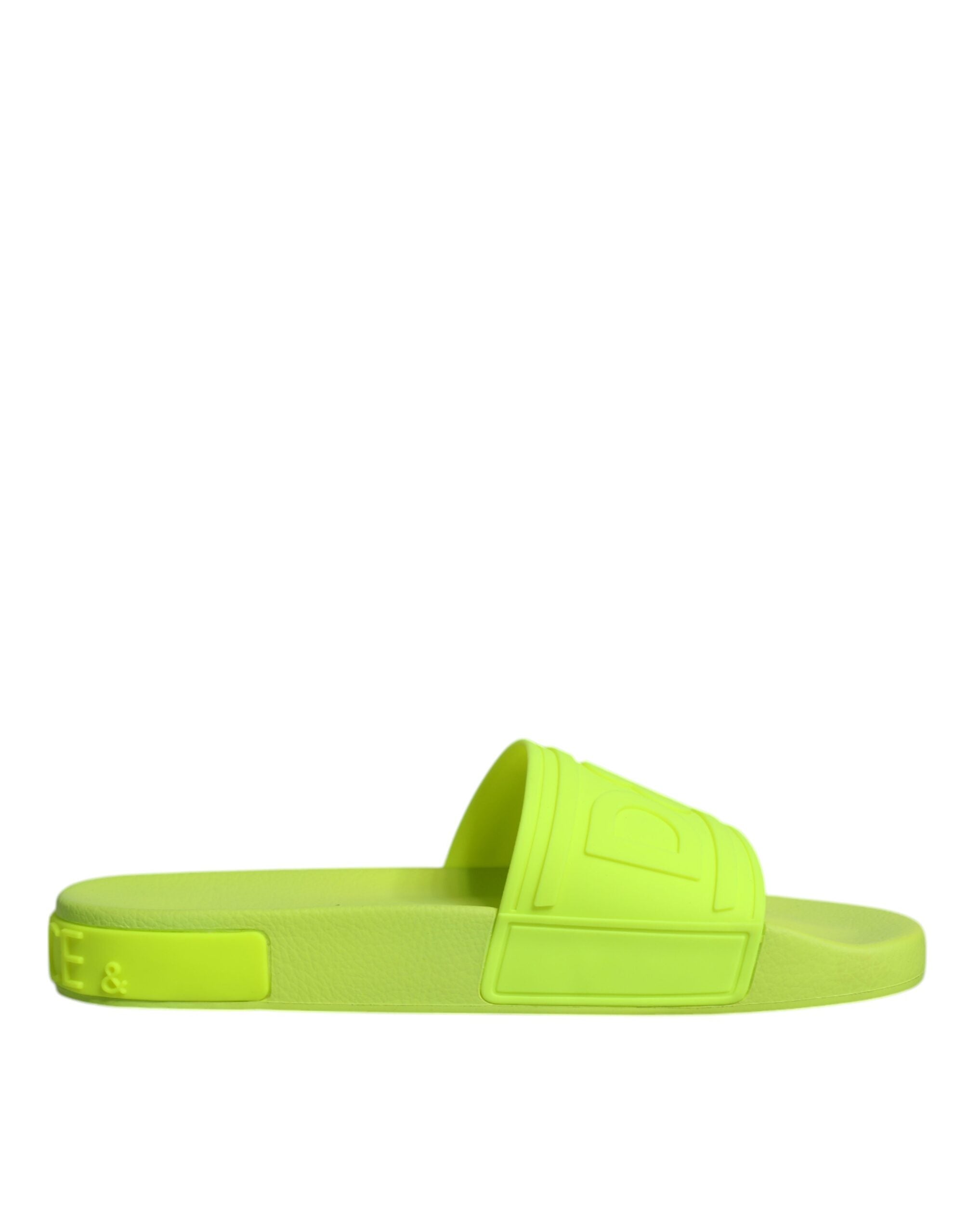 Dolce &amp; Gabbana Grüne Gummi-Sandalen, Strandschuhe