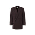 Saint Laurent Double-Breasted Silk-Crepe Blazer