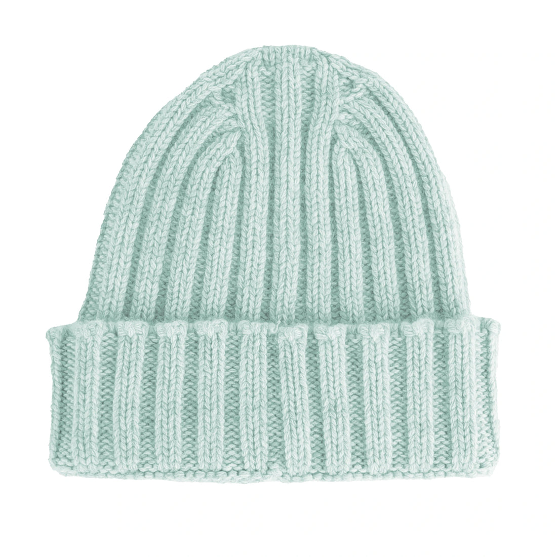 100% Cashmere Caps Light Blue Unisex