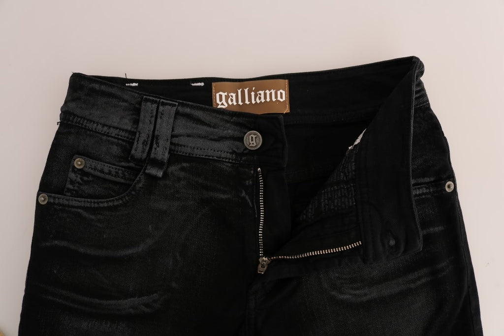 John Galliano Chic Jeans in normaler Passform in grauer Waschung