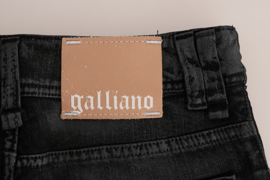 John Galliano Chic Jeans in normaler Passform in grauer Waschung