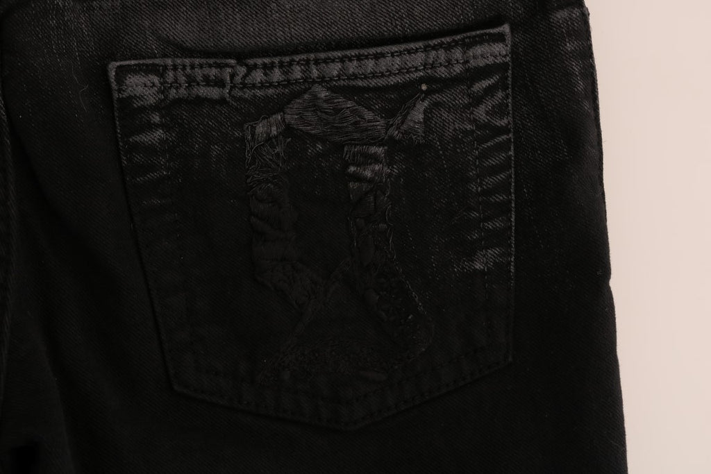 John Galliano Chic Jeans in normaler Passform in grauer Waschung