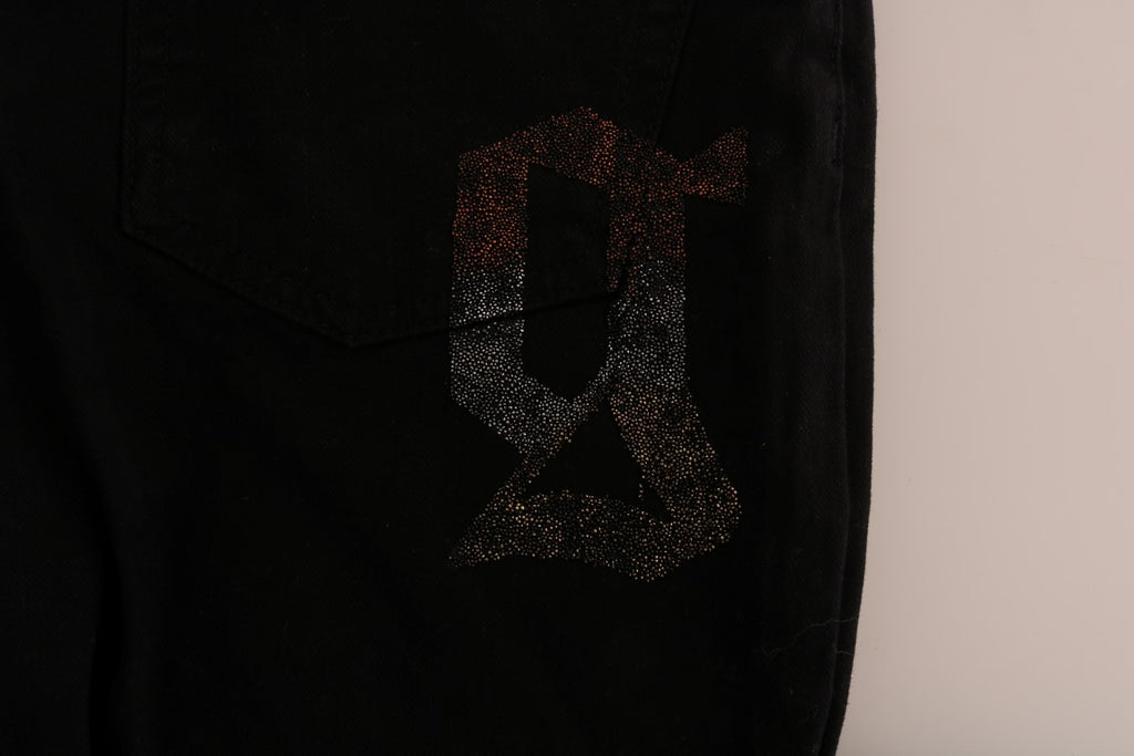 John Galliano Schicke schwarze Jeans in regulärer Passform