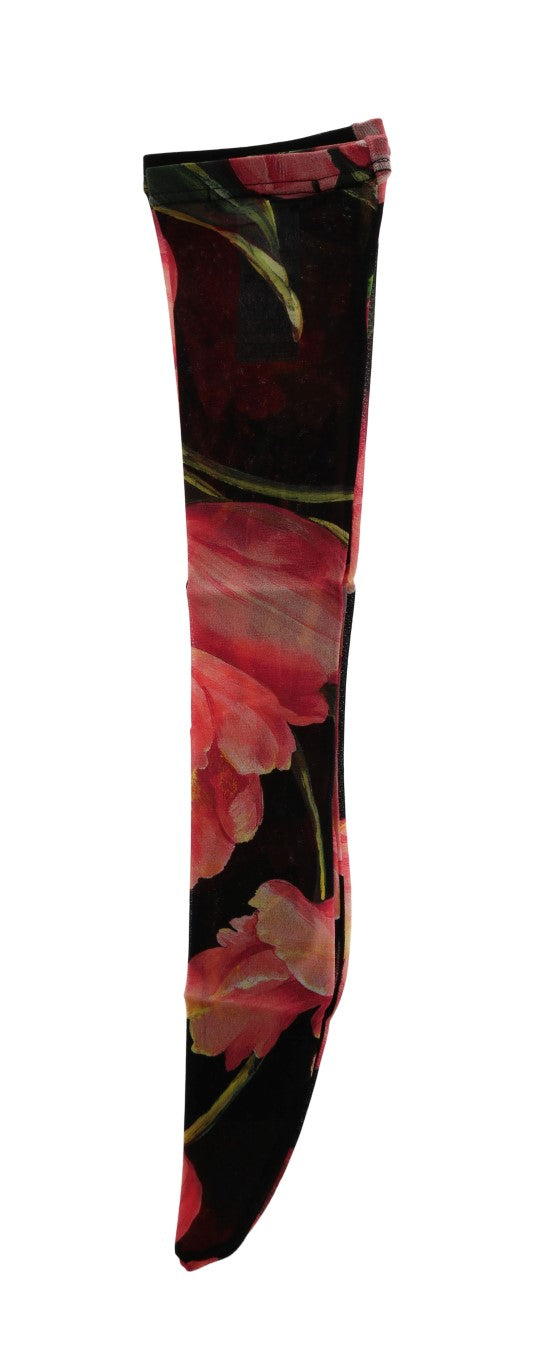 Dolce &amp; Gabbana – Nylon-Stretchstrümpfe mit Blumenmuster