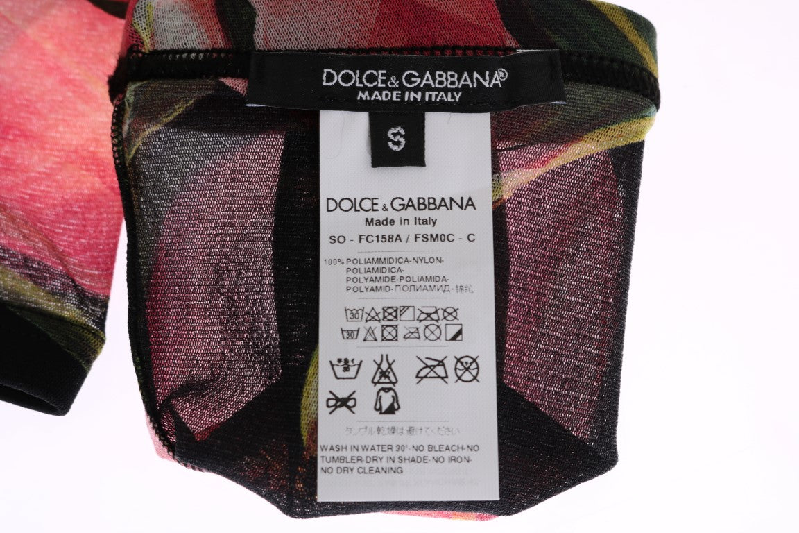 Dolce &amp; Gabbana – Nylon-Stretchstrümpfe mit Blumenmuster