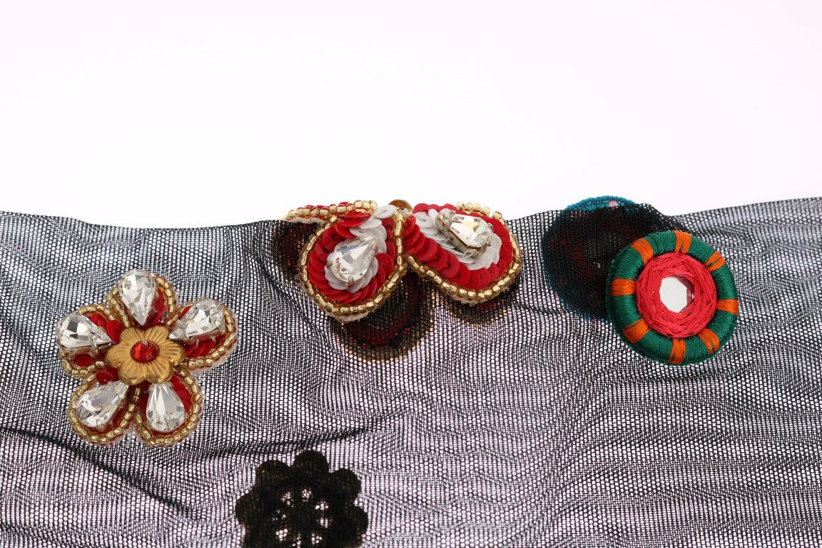 Dolce &amp; Gabbana Elegante Strümpfe mit Kristallverzierung