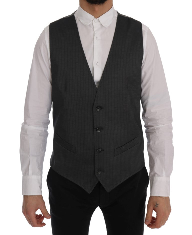 Dolce &amp; Gabbana Elegante einreihige Weste in Grau