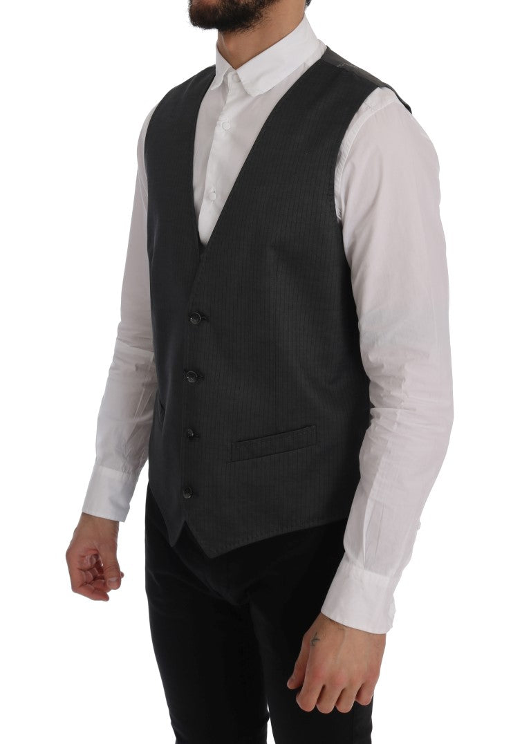Dolce &amp; Gabbana Elegante einreihige Weste in Grau