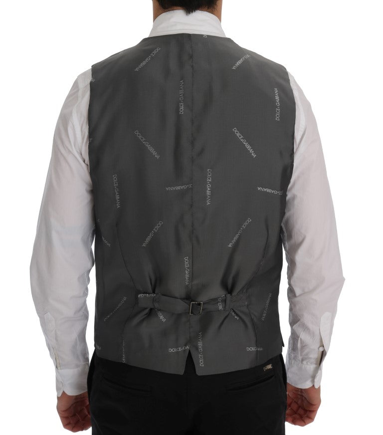 Dolce &amp; Gabbana Elegante einreihige Weste in Grau