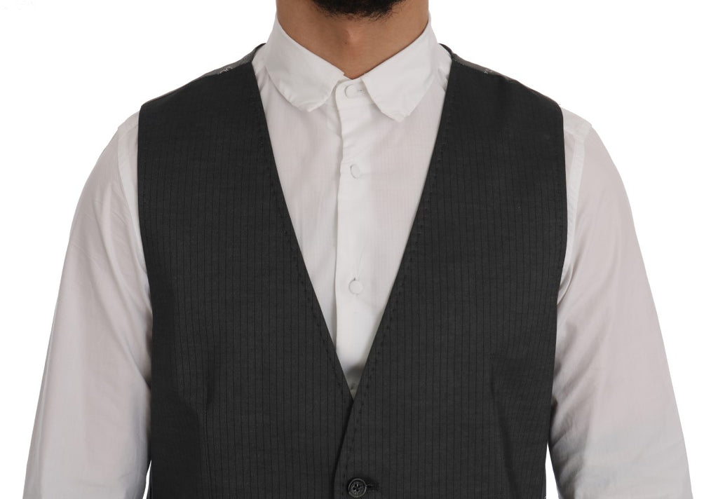 Dolce &amp; Gabbana Elegante einreihige Weste in Grau