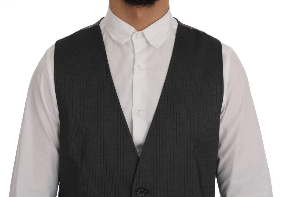 Dolce &amp; Gabbana Elegante einreihige Weste in Grau